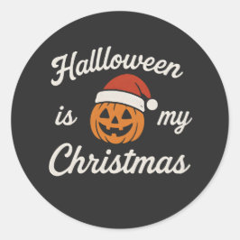 Halloween är min jul runt klistermärke