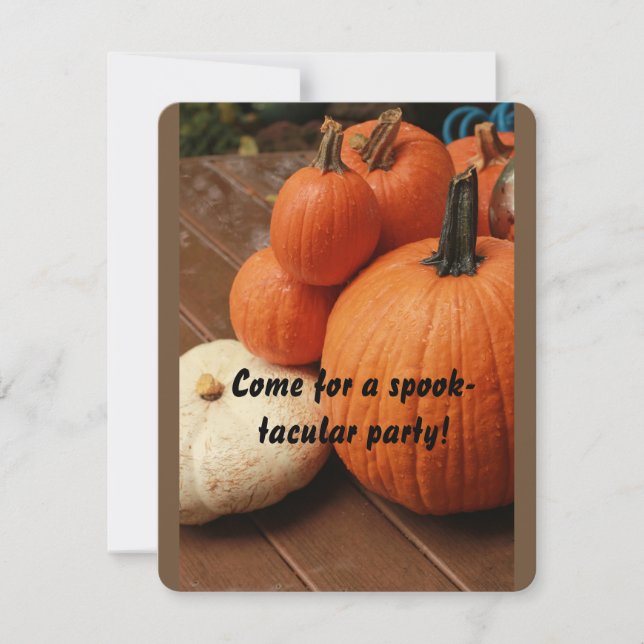 Halloween är runt hörnet i celebraye-pumpor inbjudningar (Framsida)