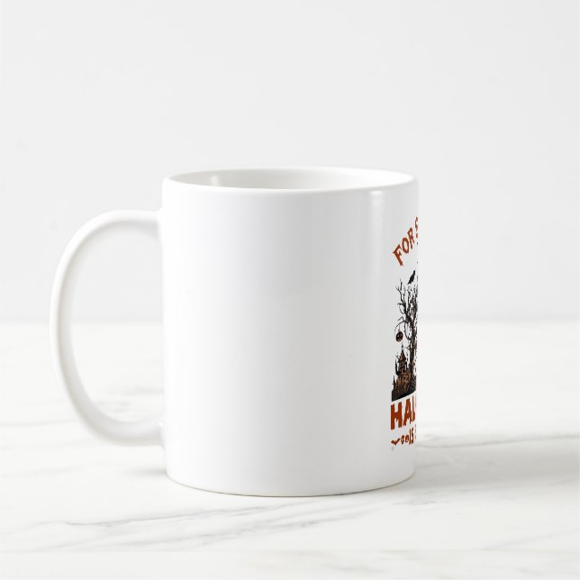 Halloween är varje dag Häxa Silhuett Fullmåne G Kaffemugg (Vänster)