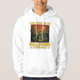 Halloween är varje dag kyrkogård zombies bål Pu Hoodie