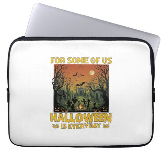 Halloween är varje dag kyrkogård zombies bål Pu Laptop Fodral