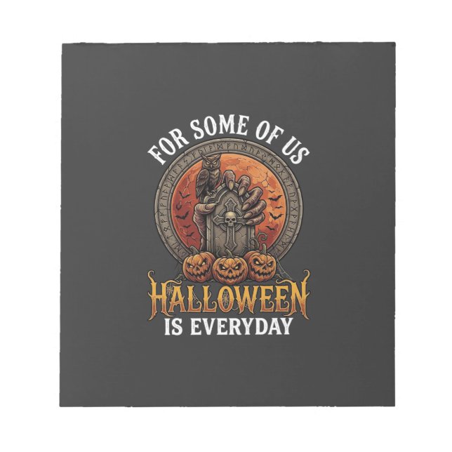 Halloween är varje dag monster hand gravsten pumpa anteckningsblock (Framsida)