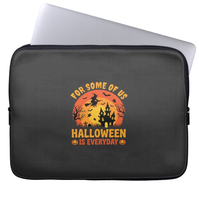Halloween är varje dag spökhus häxa laptop fodral (Framsidan)