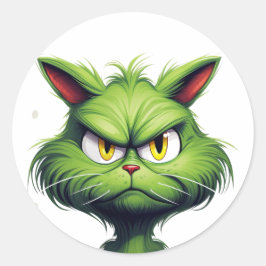 Halloween Arg Cat Runt Klistermärke