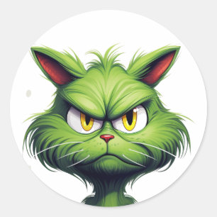Halloween Arg Cat Runt Klistermärke