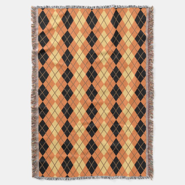 Halloween Argyle Filt (Framsidan Vertikal)