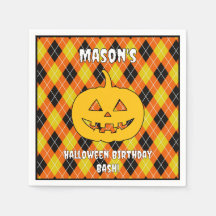 Halloween Argyle jack o lantern