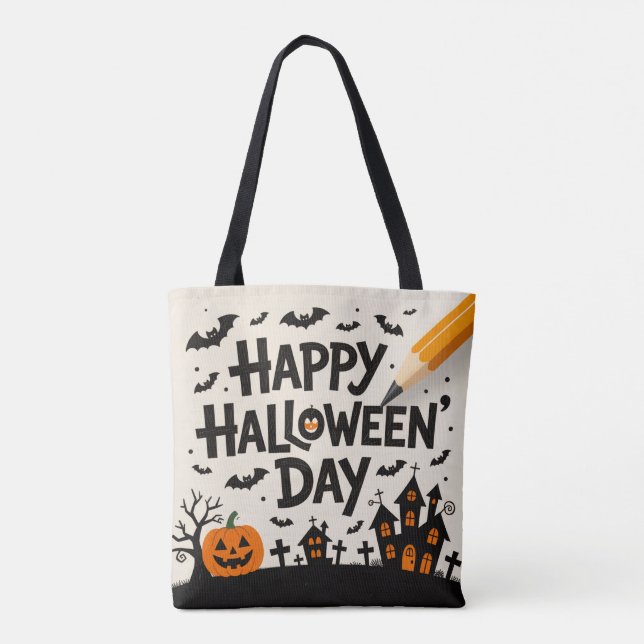 Halloween Arm-väska Tygkasse (Baksida)