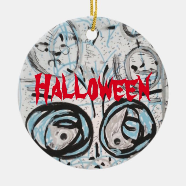Halloween Art Collection Ceramic Ornament (Framsidan)