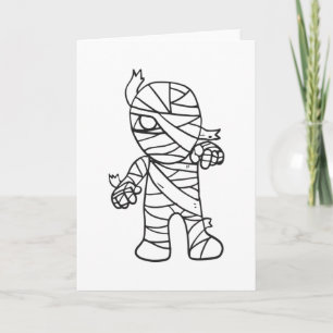 Halloween Art Mummy Kort