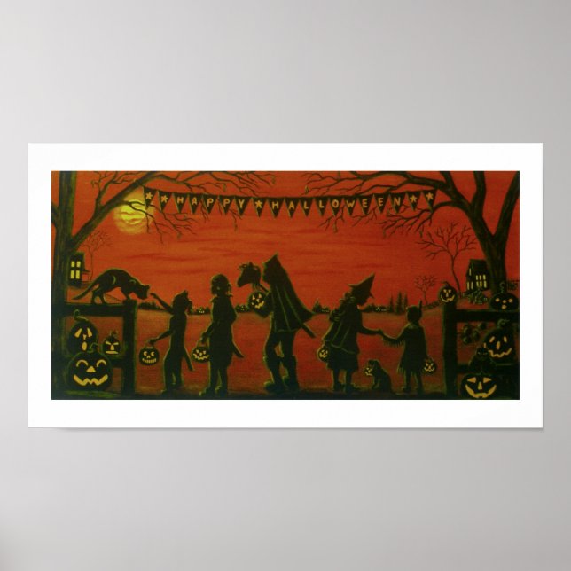 Halloween Art poster "Happy halloween" (Framsidan)