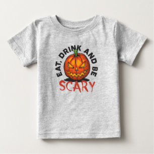 Halloween Ät Drick Och Var Rädslig Pumpa T Shirt
