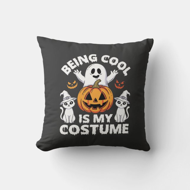 Halloween Att Vara Cool Är Min Kostym Spökdesign Kudde (Framsida)