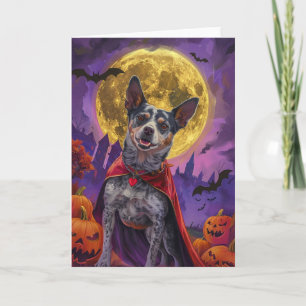 Halloween Australian Cattle Dog Pumpaklossar Skräc Kort