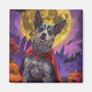 Halloween Australian Cattle Dog Pumpakvarn Skräcki Magnet
