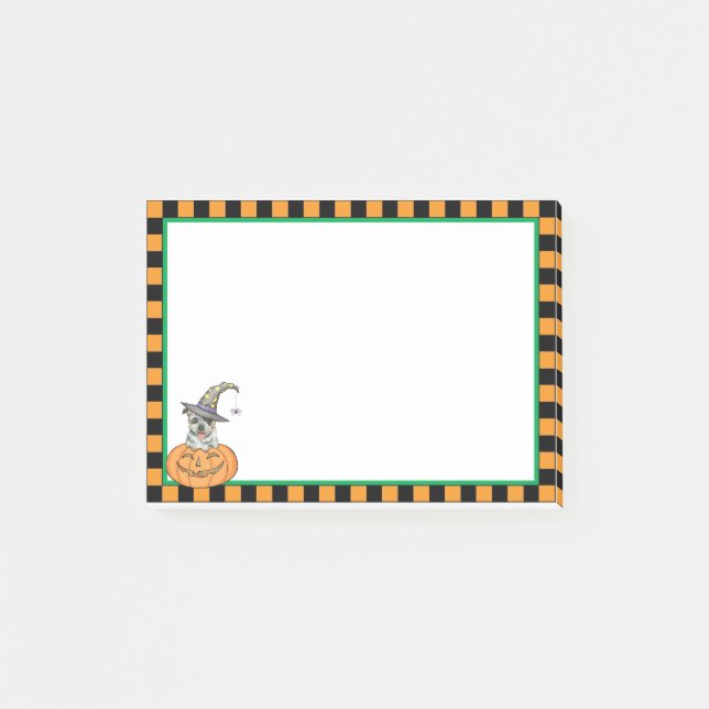 Halloween Australian Cattle Hund Post-it Block (Framsida)