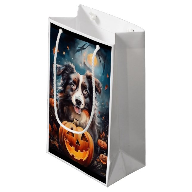 Halloween Australian shepherd med påssjuka (Framsidan Vinklad)
