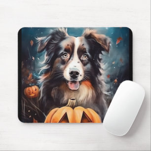 Halloween Australian shepherd med påssjuka Musmatta