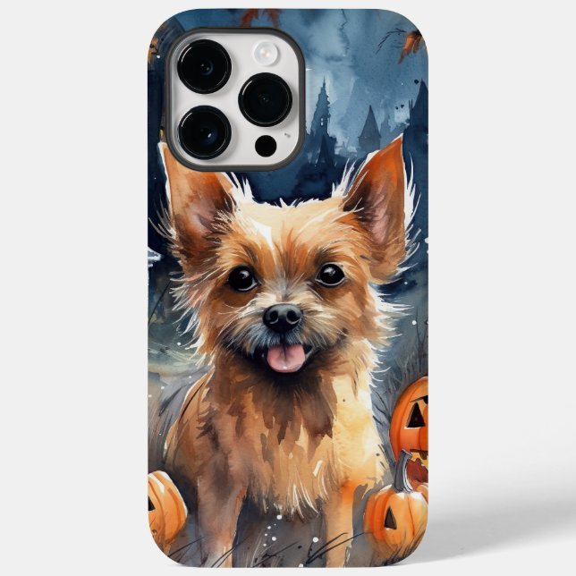 Halloween Australian Terrier med pumpkins Scary (Baksida)