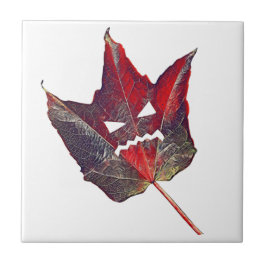 Halloween Autumn Foliage Löv Fall Thanksgiving Kakelplatta