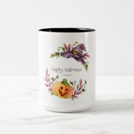 Halloween Autumn Foliage Two-Tone Coffee Mugg