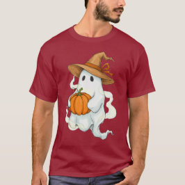 Halloween Autumn Ghost med Pumpkin T Shirt