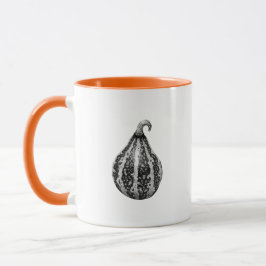 Halloween Autumn Pumpkin Bläck Stipple Teckning Mugg