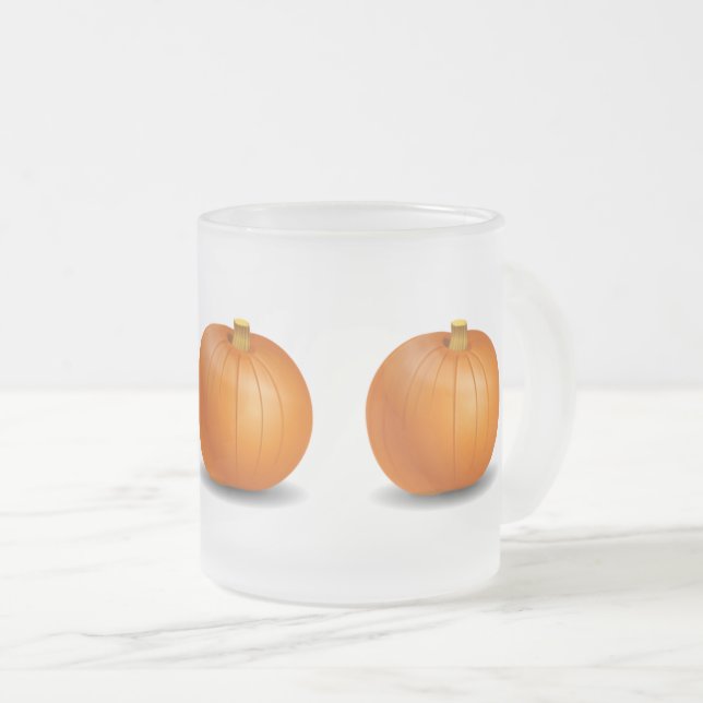 Halloween/Autumn Pumpkin Frosted Mugg (Framsida höger)