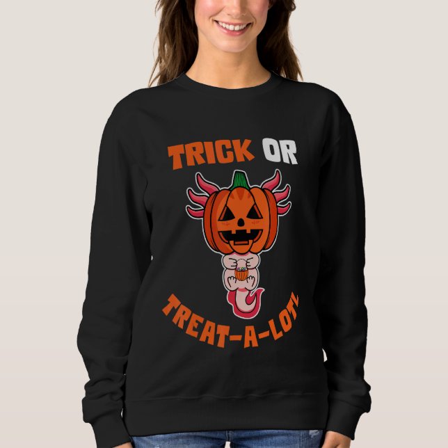 Halloween Axolotl Shirt Bus eller godis Axolotl Co T (Framsida)