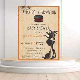 Halloween Baby är ett Brewing Witch oktober Vykort