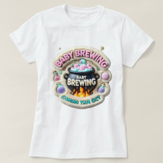 Halloween Baby Brewing Announcement T Shirt