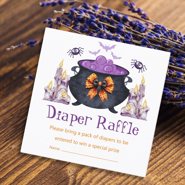 halloween baby-brygga, raffle babydusch tilläggskort (Skapare uppladdad)