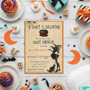 Halloween Baby Brygger Trollkarl Oktober Vykort