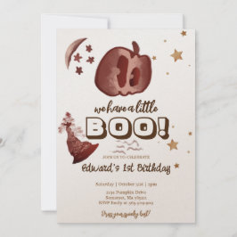 Halloween baby första födelsedag inbjudningar