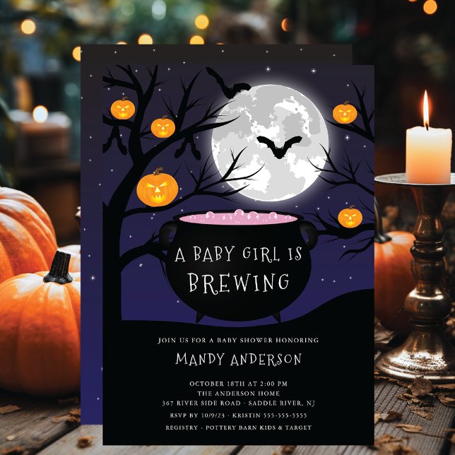 Halloween Baby håller på att andas babyskor Inbjudningar (Skapare uppladdad)
