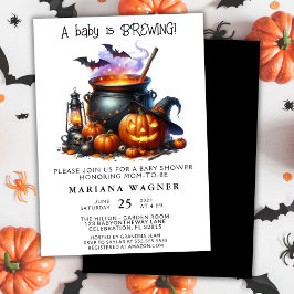 Halloween Baby håller på att blåsa babyskor Inbjudningar