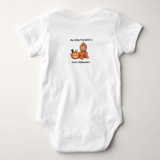 Halloween Baby-kontur T Shirt (Baksida)