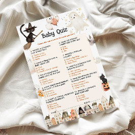 Halloween Baby Quiz Baby Shower-spel