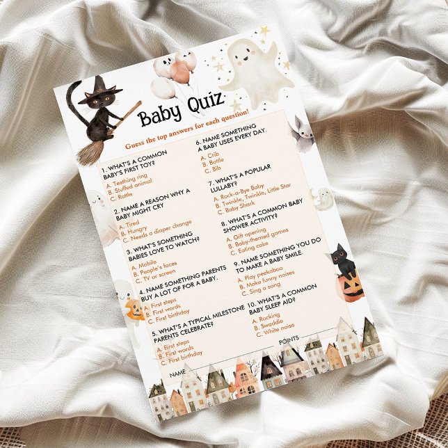 Halloween Baby Quiz Baby Shower-spel (Skapare uppladdad)