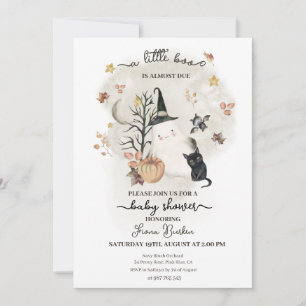Halloween Baby Shower a Little Boo är snart klart Inbjudningar