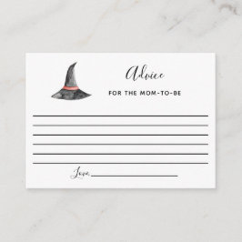 Halloween Baby Shower Advice Witch är Hat gulligt Rådkort