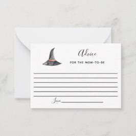 Halloween Baby Shower Advice Witch är Hat gulligt Rådkort