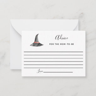Halloween Baby Shower Advice Witch är Hat gulligt Rådkort
