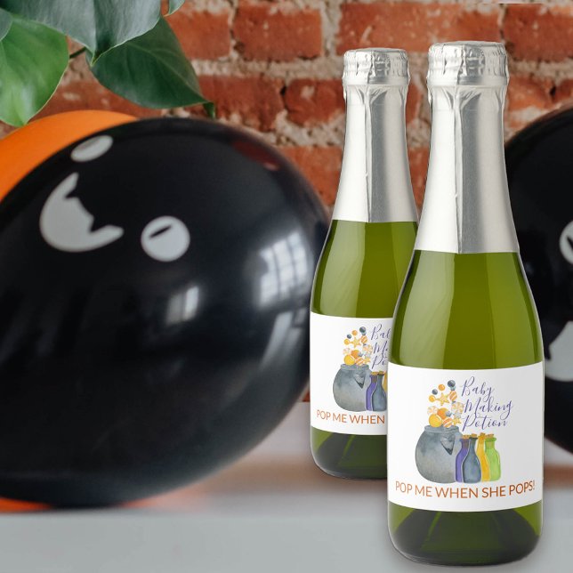 Halloween Baby Shower Baby Skapar Position Favorit (Baby Making Potion baby shower bottle labels)