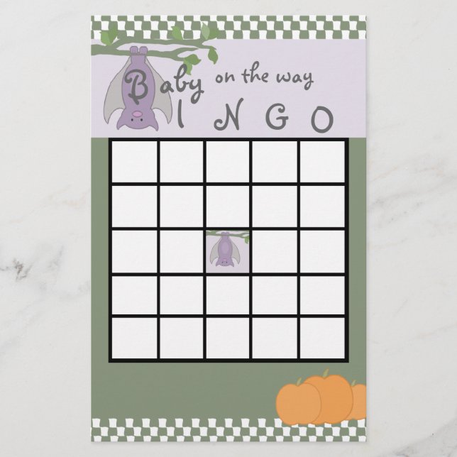 Halloween Baby Shower Bingo (Framsida)