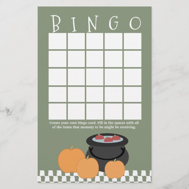 Halloween Baby Shower Bingo (Framsida)