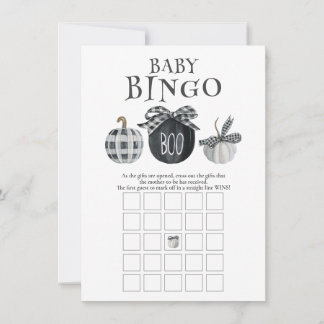 Halloween Baby Shower Bingo Game Anteckningskort