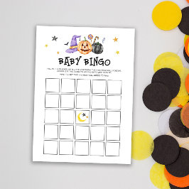 Halloween Baby Shower Bingo-spelkort Tilläggskort