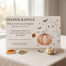 Halloween Baby Shower Blöja Lotteri Kort