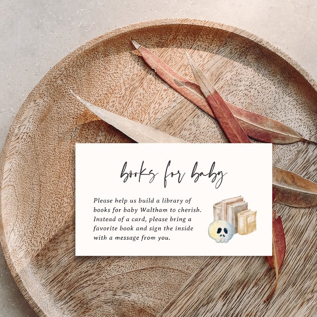 Halloween Baby Shower Bokförfrågan Inklusionskort Tilläggskort (Skapare uppladdad)